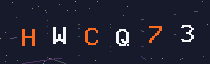 Six-character security code