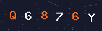 Six-character security code