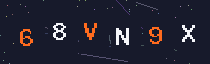 Six-character security code
