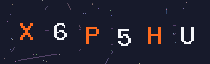 Six-character security code