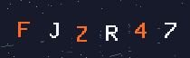 Six-character security code