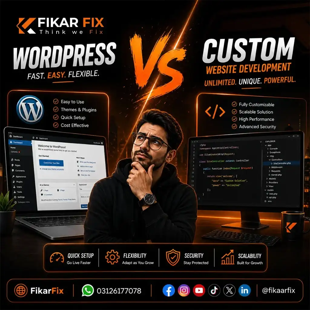 WordPress vs Custom Website Development: Which One Is Right for Your Business?